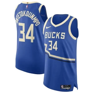 Premium Giannis Antetokounmpo Milwaukee Bucks Nike 2024/25 Authentic Player Jersey   City Edition   Royal to stand out at the arena
