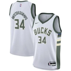 Charming Giannis Antetokounmpo Milwaukee Bucks Nike Youth Swingman Jersey   Association Edition   White to elevate your game - day look