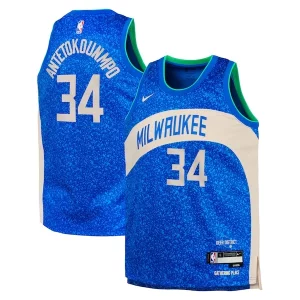 Exquisite Giannis Antetokounmpo Milwaukee Bucks Nike Youth Swingman Replica Jersey   City Edition   Royal a must - have for collectors