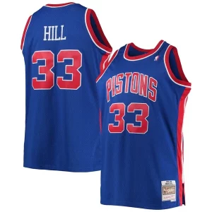 Magnificent Grant Hill Detroit Pistons 1995/96 Big & Tall Hardwood Classics Swingman Jersey   Blue to stand out at the arena