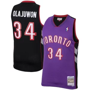 Charming Hakeem Olajuwon Toronto Raptors 2001/02 Hardwood Classics Swingman Jersey   Purple a must - have for collectors