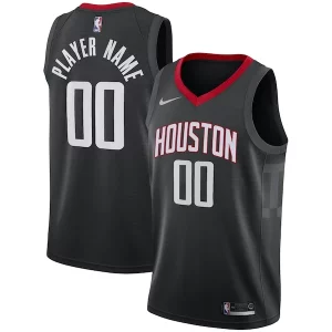 Premium Houston Rockets Nike Swingman Custom Jersey Black   Statement Edition for ultimate sports enthusiasts