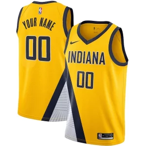 Superb Indiana Pacers Nike 2019/20 Custom Swingman Jersey Yellow   Statement Edition to elevate your game - day look