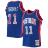 Exquisite Isiah Thomas Detroit Pistons 1988/89 Hardwood Classics NBA 75th Anniversary Diamond Swingman Jersey   Blue to elevate your game - day look