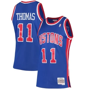 Superb Isiah Thomas Detroit Pistons 1988/89 Hardwood Classics Swingman Jersey   Blue to stand out at the arena
