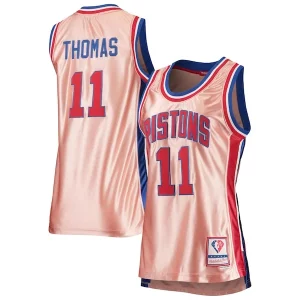 Fantastic Isiah Thomas Detroit Pistons Women's 75th Anniversary Rose Gold 1982 Swingman Jersey   Pink to elevate your game - day look