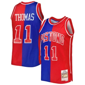 Premium Isiah Thomas Isiah Thomas Hardwood Classics 1988/89 Split Swingman Jersey   Blue/Red for ultimate sports enthusiasts