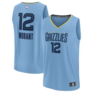 Charming Ja Morant Memphis Grizzlies Fast Break Replica Player Jersey   Statement Edition   Light Blue for passionate basketball fans