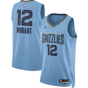Superb Ja Morant Memphis Grizzlies Jordan Brand Unisex Swingman Jersey   Statement Edition   Light Blue for passionate basketball fans