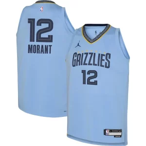 Premium Ja Morant Memphis Grizzlies Jordan Brand Youth Swingman Jersey   Statement Edition   Light Blue a must - have for collectors