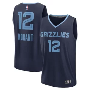 Fantastic Ja Morant Memphis Grizzlies Youth Fast Break Replica Player Jersey   Icon Edition   Navy for ultimate sports enthusiasts