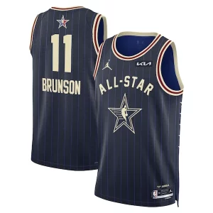 Magnificent Jalen Brunson Jordan Brand Unisex 2024 NBA All Star Game Swingman Jersey   Navy perfect for showing team spirit