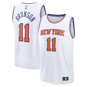 Premium Jalen Brunson New York Knicks Fast Break Replica Player Jersey   Association Edition   White a must - have for collectors