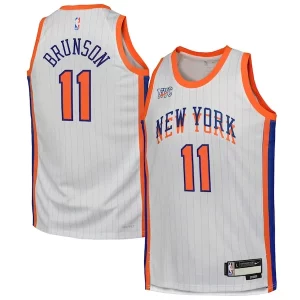 Charming Jalen Brunson New York Knicks Nike Youth 2024/25 Swingman Player Jersey   City Edition   White perfect for showing team spirit