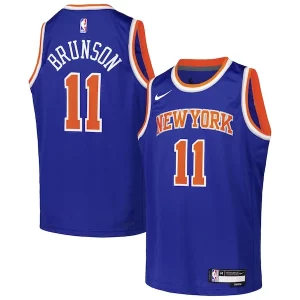 Premium Jalen Brunson New York Knicks Nike Youth Swingman Jersey   Icon Edition   Blue perfect for showing team spirit