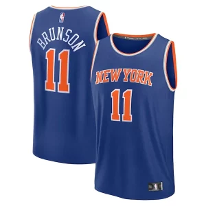 Superb Jalen Brunson New York Knicks Fast Break Replica Player Jersey   Icon Edition   Blue for passionate basketball fans