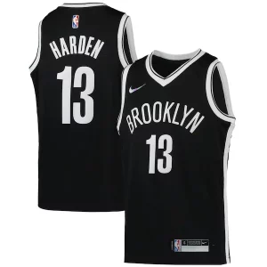 Charming James Harden Brooklyn Nets Nike Youth 2021/22 Diamond Swingman Jersey   Icon Edition   Black a must - have for collectors