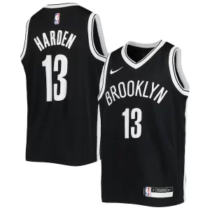 Superb James Harden Brooklyn Nets Nike Youth Swingman Jersey   Icon Edition   Black for passionate basketball fans