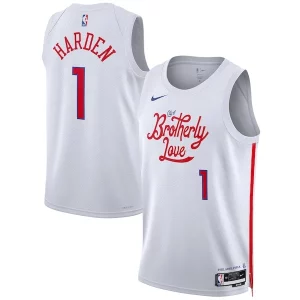 Exquisite James Harden Philadelphia 76ers Nike Unisex 2022/23 Swingman Jersey   City Edition   White a must - have for collectors