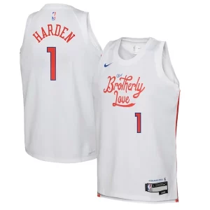 Charming James Harden Philadelphia 76ers Nike Youth 2022/23 Swingman Jersey   City Edition   White a must - have for collectors