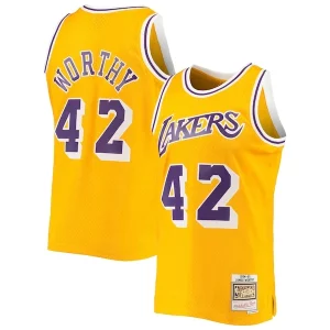 Superb James Worthy Los Angeles Lakers 1984/85 Hardwood Classics Swingman Jersey   Gold for ultimate sports enthusiasts