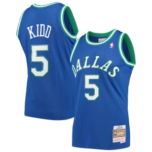 Premium Jason Kidd Dallas Mavericks 1994/95 Hardwood Classics Swingman Jersey   Blue a must - have for collectors