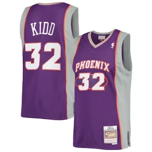 Charming Jason Kidd Phoenix Suns 2001/02 Hardwood Classics Swingman Jersey   Purple to stand out at the arena