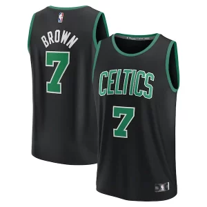 Magnificent Jaylen Brown Boston Celtics Youth Fast Break Replica Player Jersey   Statement Edition   Black to elevate your game - day look