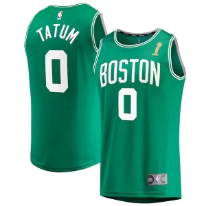 Stunning Jayson Tatum Boston Celtics 2024 NBA Finals Champions Fast Break Replica Player Jersey   Kelly Green   Icon Edition for passionate basketball fans