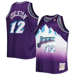 Exquisite John Stockton Utah Jazz Big & Tall Hardwood Classics 1996/97 Swingman Jersey   Purple perfect for showing team spirit