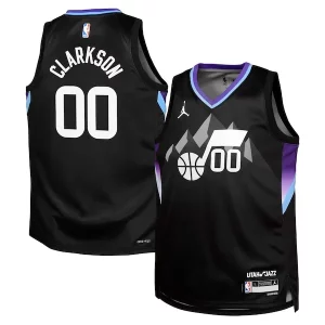 Premium Jordan Clarkson Utah Jazz Jordan Brand Youth Swingman Jersey   Statement Edition   Black to stand out at the arena