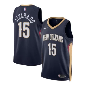 Stunning Jose Alvarado New Orleans Pelicans Nike Unisex Swingman Jersey   Association Edition   Navy to stand out at the arena