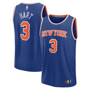 Premium Josh Hart New York Knicks Fast Break Replica Player Jersey   Icon Edition   Royal to elevate your game - day look