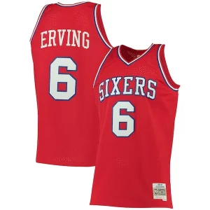 Superb Julius Erving Philadelphia 76ers 1982/83 Big & Tall Hardwood Classics Swingman Jersey   Red a must - have for collectors