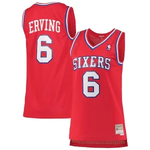 Fantastic Julius Erving Philadelphia 76ers Women's 1982/83 Hardwood Classics Swingman Jersey   Red to stand out at the arena