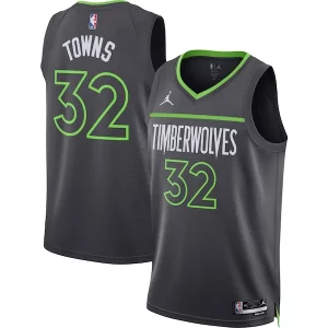 Exquisite Karl Anthony Towns Minnesota Timberwolves Jordan Brand Unisex Swingman Jersey   Statement Edition   Charcoal for passionate basketball fans