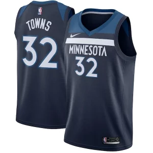 Stunning Karl Anthony Towns Minnesota Timberwolves Nike Swingman Jersey Navy   Icon Edition perfect for showing team spirit