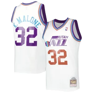 Gorgeous Karl Malone Utah Jazz 1991/92 Hardwood Classics Reload 3.0 Swingman Jersey   White a must - have for collectors