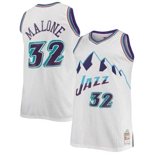 Magnificent Karl Malone Utah Jazz 1996/97 Big & Tall Hardwood Classics Swingman Jersey   White/Purple to stand out at the arena