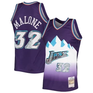 Superb Karl Malone Utah Jazz 1996/97 Hardwood Classics NBA 75th Anniversary Diamond Swingman Jersey   Purple for ultimate sports enthusiasts