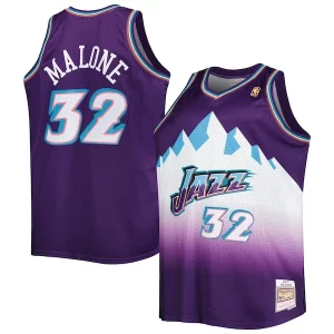 Fantastic Karl Malone Utah Jazz Big & Tall Hardwood Classics 1996/97 Swingman Jersey   Purple/White to stand out at the arena