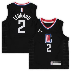 Superb Kawhi Leonard LA Clippers Jordan Brand Preschool 2020/21 Fast Break Replica Jersey   Statement Edition   Black perfect for showing team spirit