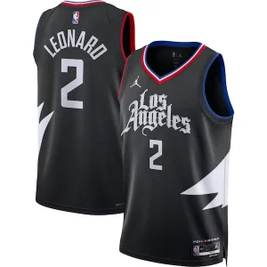 Fantastic Kawhi Leonard LA Clippers Jordan Brand Unisex Swingman Jersey   Statement Edition   Black perfect for showing team spirit
