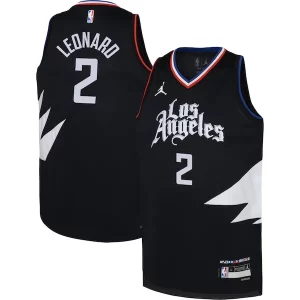 Magnificent Kawhi Leonard LA Clippers Jordan Brand Youth Swingman Jersey   Statement Edition   Black for passionate basketball fans