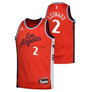 Magnificent Kawhi Leonard LA Clippers Jordan Brand Youth Swingman Jersey   Statement Edition   Red perfect for showing team spirit