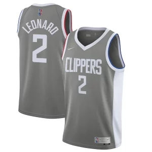 Superb Kawhi Leonard LA Clippers Nike 2020/21 Swingman Player Jersey Gray   Earned Edition perfect for showing team spirit