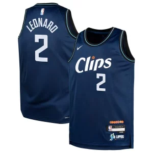 Stunning Kawhi Leonard LA Clippers Nike Youth Swingman Replica Jersey   City Edition   Navy for ultimate sports enthusiasts