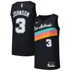 Premium Keldon Johnson San Antonio Spurs Nike Swingman Player Jersey   City Edition   Black for ultimate sports enthusiasts