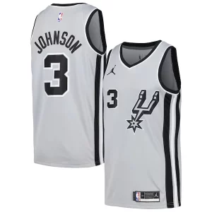 Stunning Keldon Johnson San Antonio Spurs Nike Swingman Player Jersey   Statement Edition   Silver to elevate your game - day look