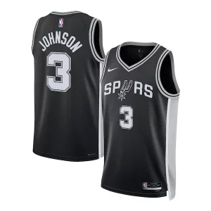 Magnificent Keldon Johnson San Antonio Spurs Nike Unisex Swingman Jersey   Icon Edition   Black/White for passionate basketball fans